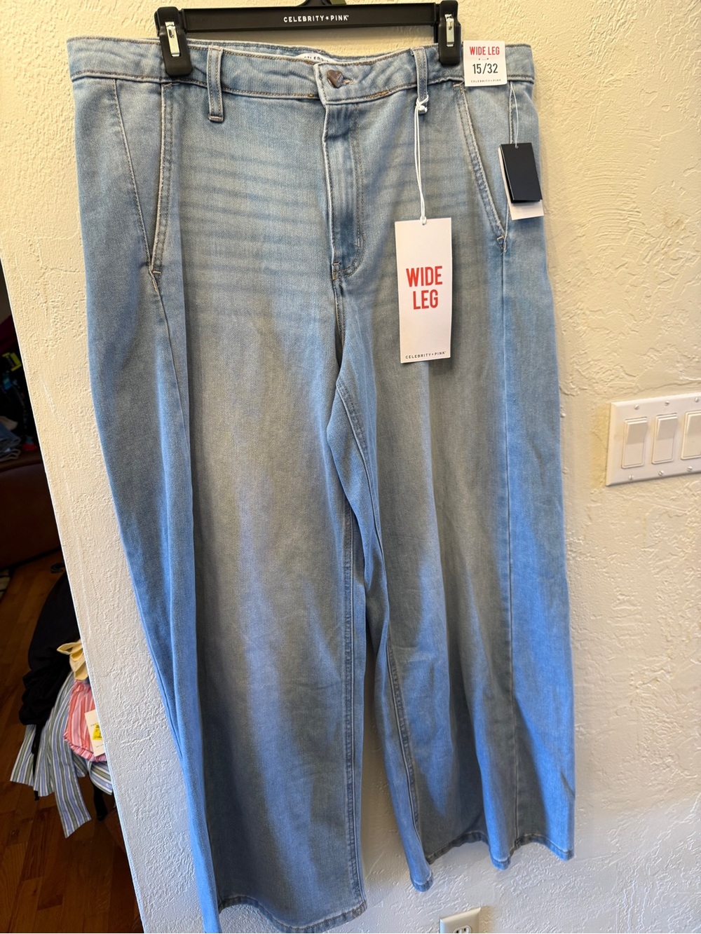 Celebrity Pink Light Blue Wide Leg Jeans Sz 15 Women’s Pants